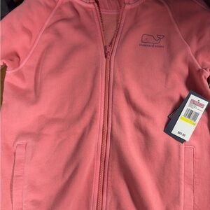 Vineyard Vines Coral Pink Full-Zip Hoodie
